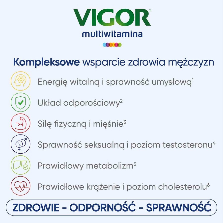 Vigor Multivitamin On 50+, 60 tablets