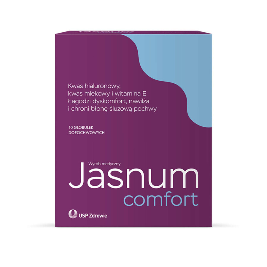 Jasnum Comfort, globules vaginaux, 10 unités