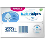 WaterWipes Bio, lingettes humides, eau, dès la naissance, 9 x 60 pcs