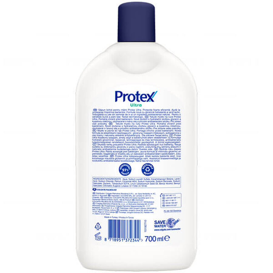 Protex Ultra, savon liquide, antibactérien, réserve, 700 ml