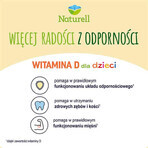 Naturell Vitamina D para Niños 1000 UI, sabor vainilla-fresa, 60 comprimidos masticables