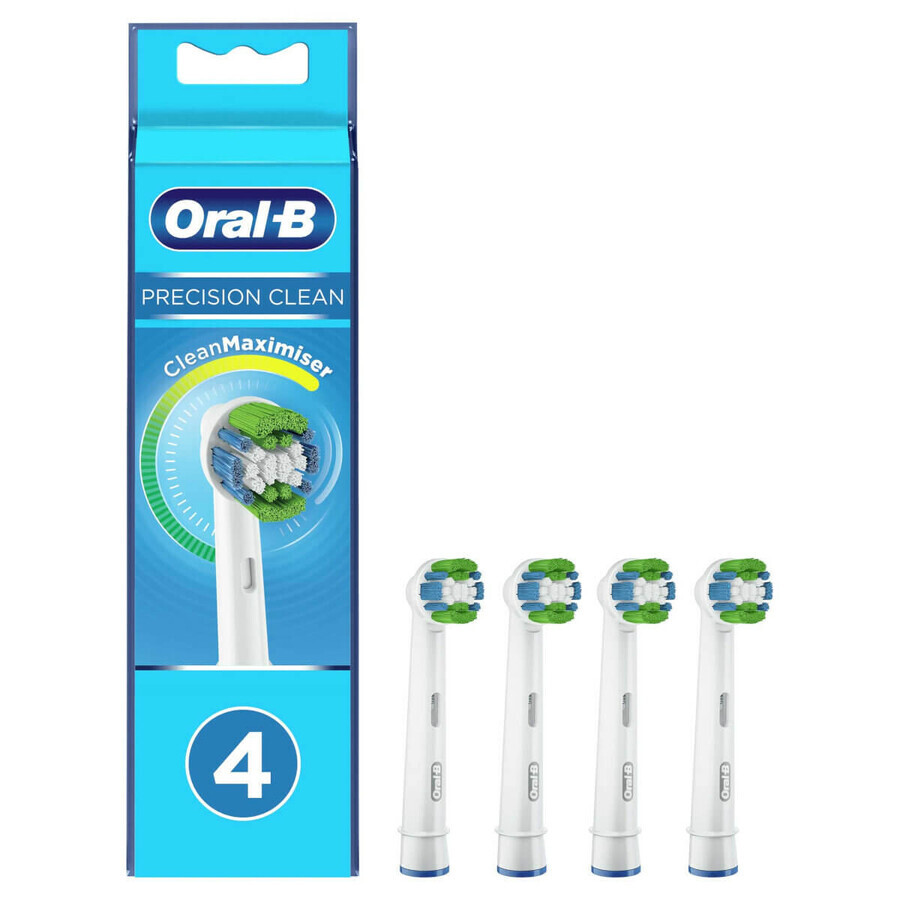 Embouts de remplacement Oral-B Precision Clean pour brosse à dents électrique Clean Maximiser, 4 pièces