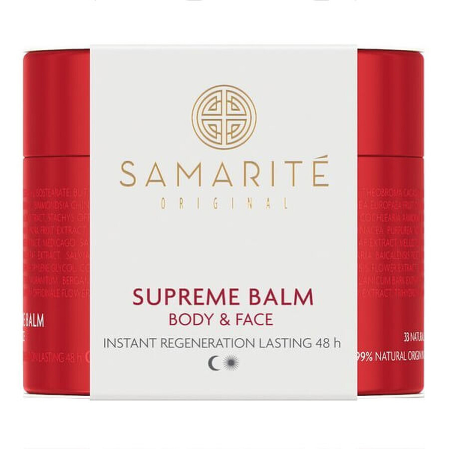 Samarité Supreme Balm, natürlicher regenerierender und feuchtigkeitsspendender Körperbalsam, trockene und problematische Haut, 90 ml