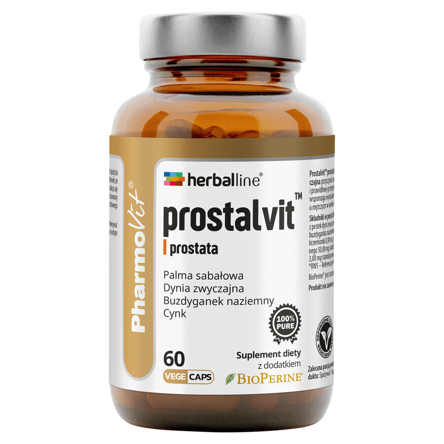 PharmoVit HerbalLine Prostalvit Prostate, 60 gélules à base de plantes