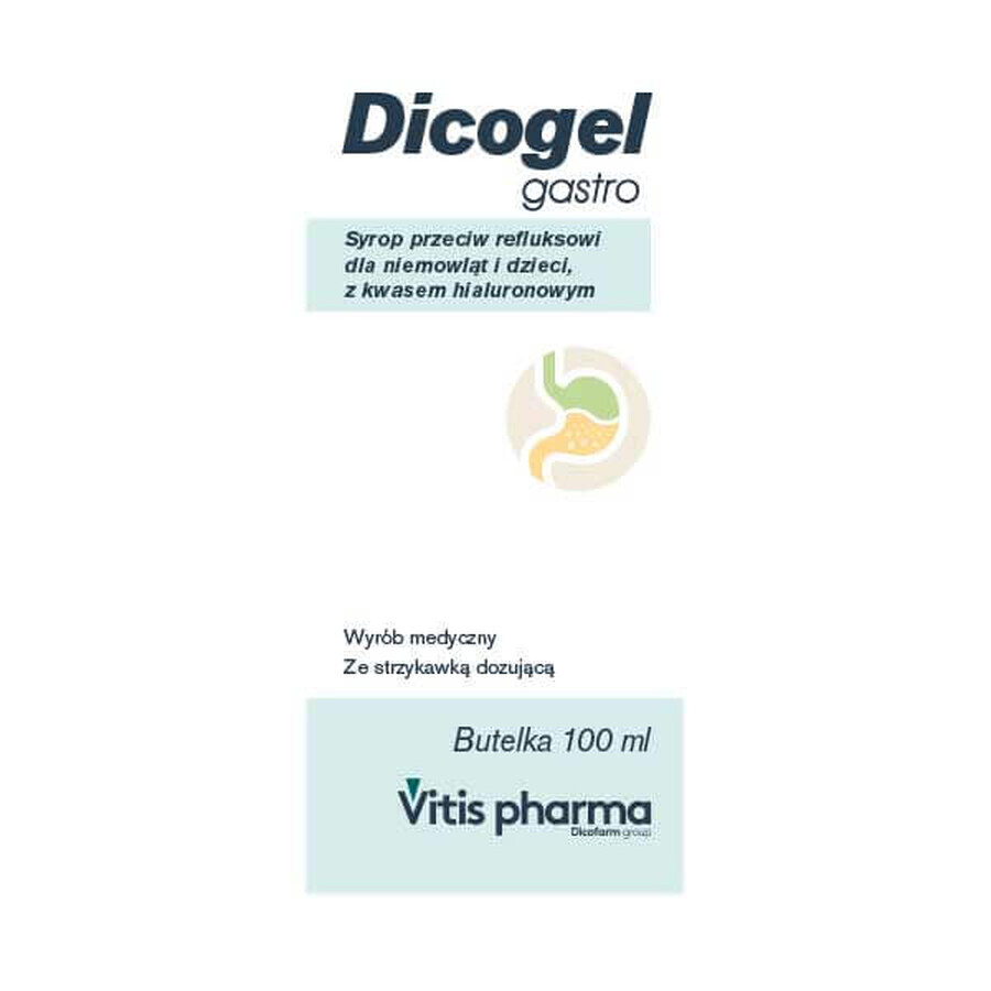 Dicogel Gastro, sirop contre le reflux, pour nourrissons et enfants, 100 ml