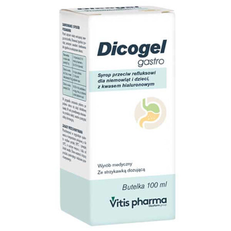 Dicogel Gastro, sirop contre le reflux, pour nourrissons et enfants, 100 ml