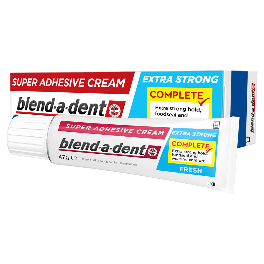 Blend-a-dent Complete, Dental adhesive, fresh, 47 g