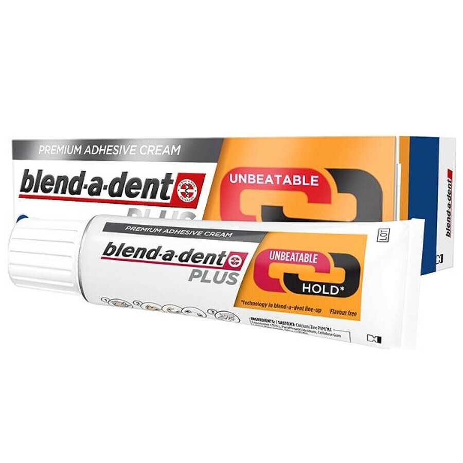 Blend-a-dent Plus, adhésif pour prothèses dentaires en crème, 40 g