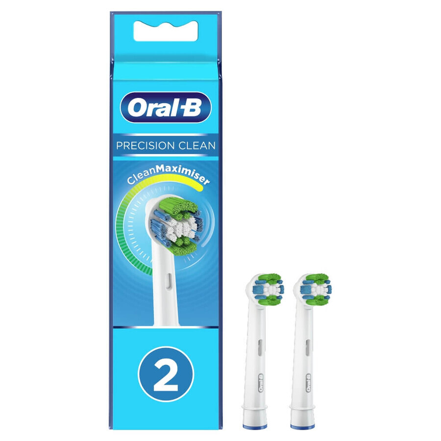 Oral-B Precision Clean, embouts de remplacement pour brosse à dents électrique Clean Maximiser, EB20-2, 2 pièces