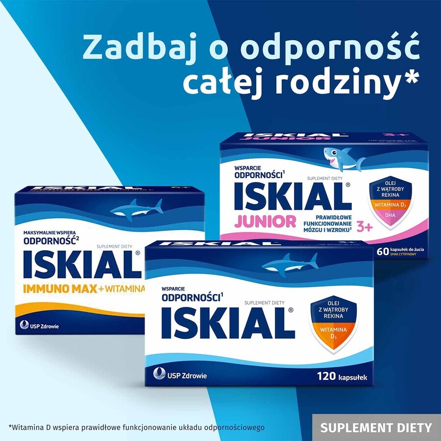 Iskial Immuno Max + Zinc, for children over 6 years and adults, 120 capsules