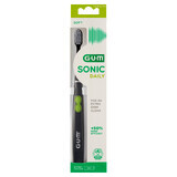 Sunstar Gum Sonic Daily, brosse à dents sonique, noire, 1 pièce