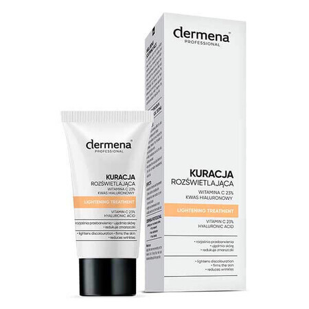 Dermena Professional, tratament iluminator cu vitamina C 23% + acid hialuronic, toate tipurile de ten, 20 ml