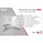 Bisaf BS3, demi-masque respiratoire, 6 couches, classe FFP3, 1 pièce