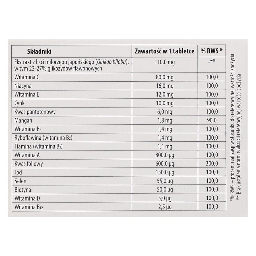 Ginkofar Vital, 60 comprimés pelliculés