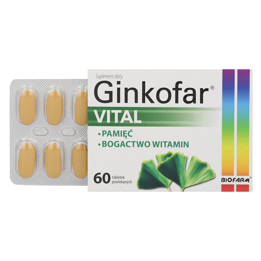 Ginkofar Vital, 60 comprimés pelliculés