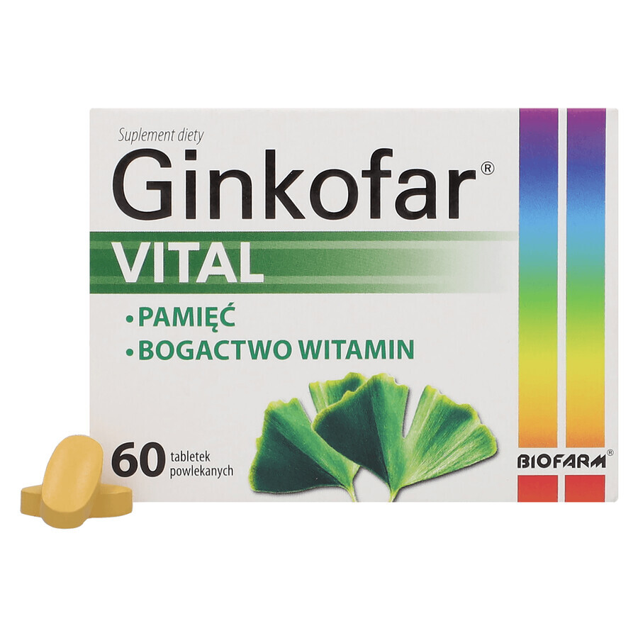 Ginkofar Vital, 60 comprimés pelliculés