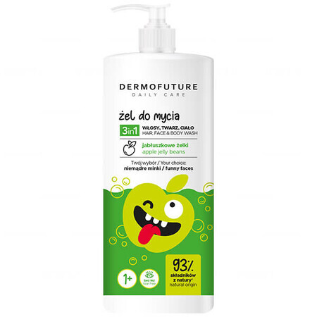 Dermofuture 3in1, gel lavant, gelée de pomme, 500 ml