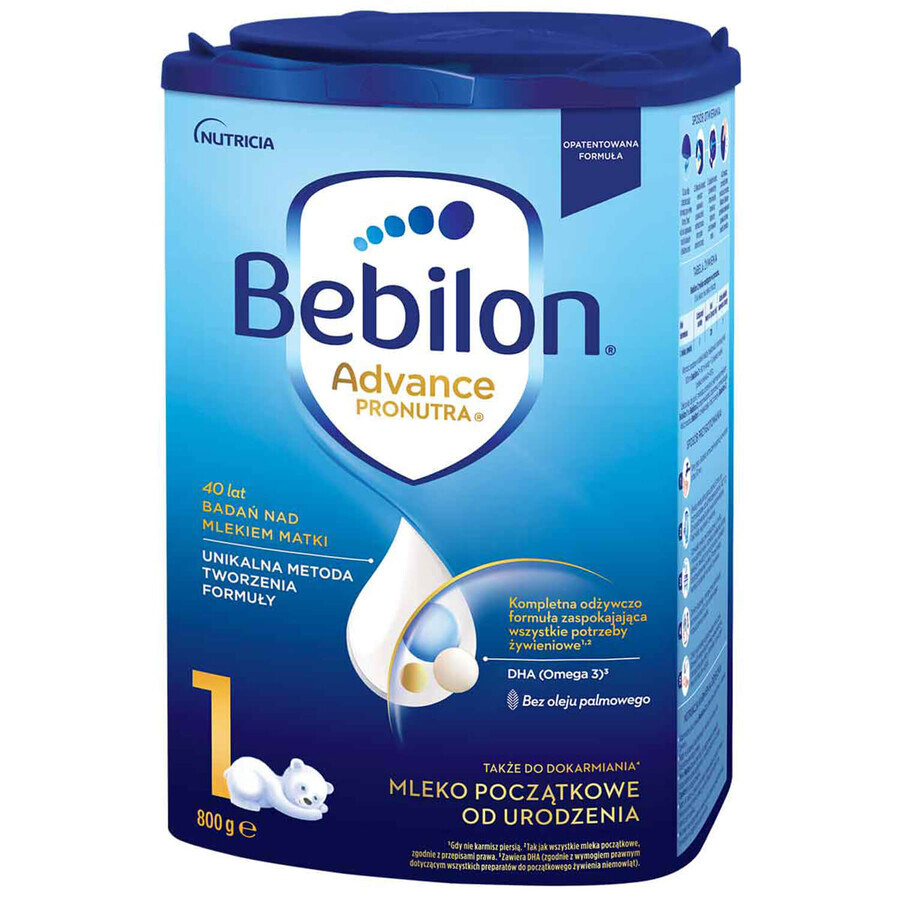 Bebilon Advance Pronutra 1, lait infantile, dès la naissance, 800 g