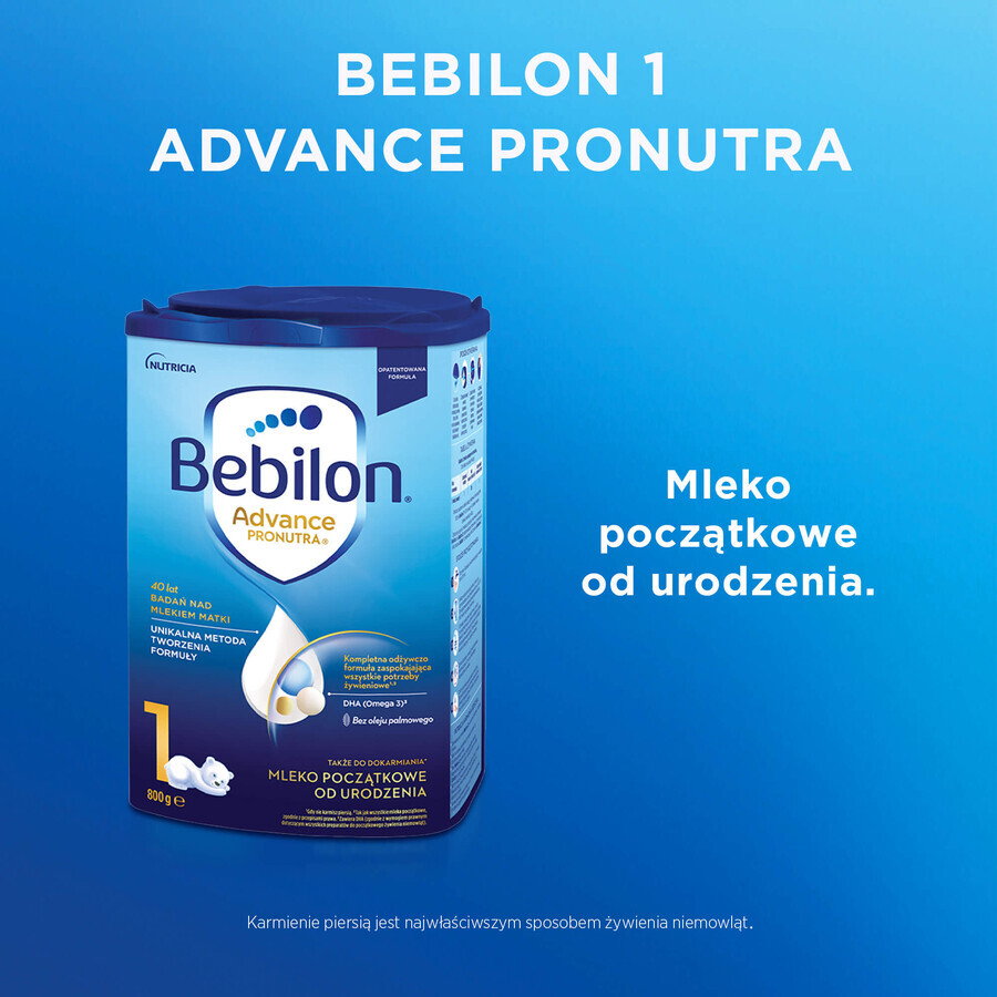 Bebilon Advance Pronutra 1, lait infantile, dès la naissance, 800 g