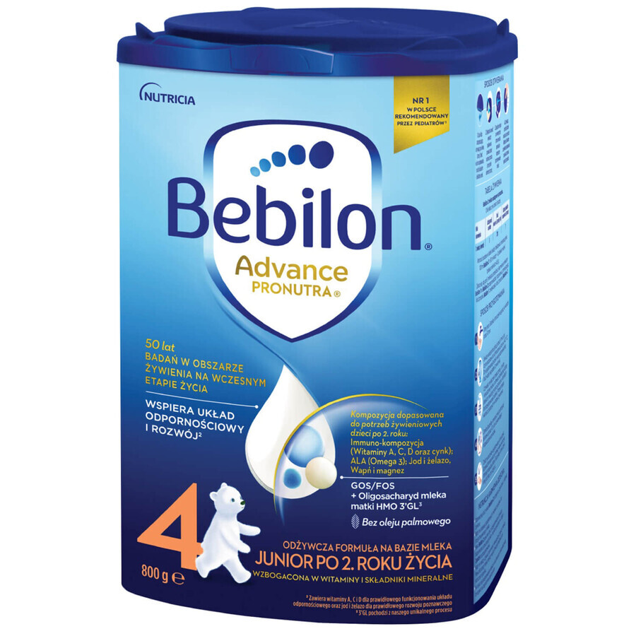 Bebilon Advance Pronutra 4 Junior, formulă nutritivă pe bază de lapte, după 2 ani, 800 g