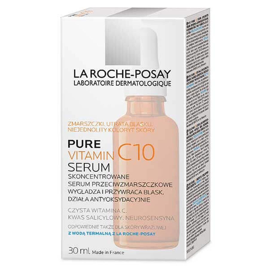 La Roche-Posay Pure Vitamin C10, concentrated anti-wrinkle serum with vitamin C, sensitive skin, 30 ml