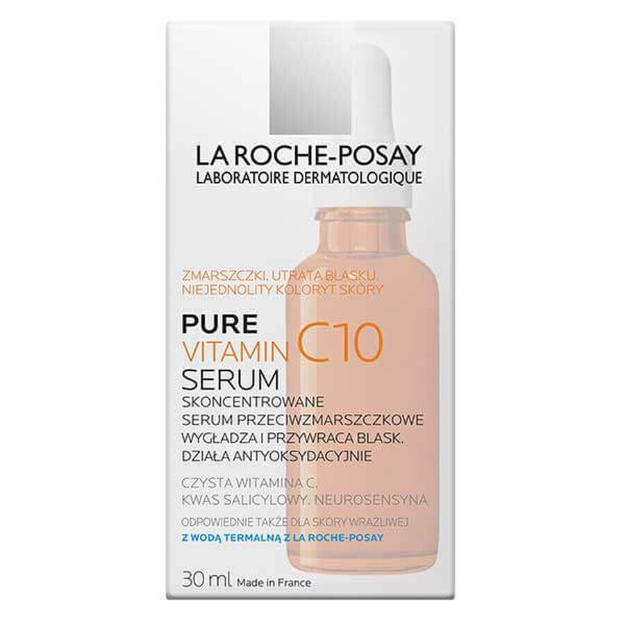 La Roche-Posay Pure Vitamin C10, concentrated anti-wrinkle serum with vitamin C, sensitive skin, 30 ml