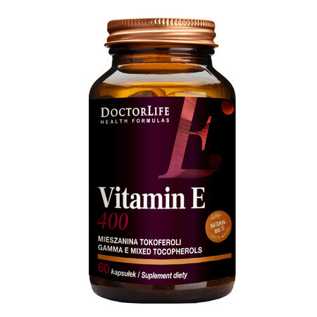 Doctor Life Vitamina E 400, tocoferoli misti, 60 capsule