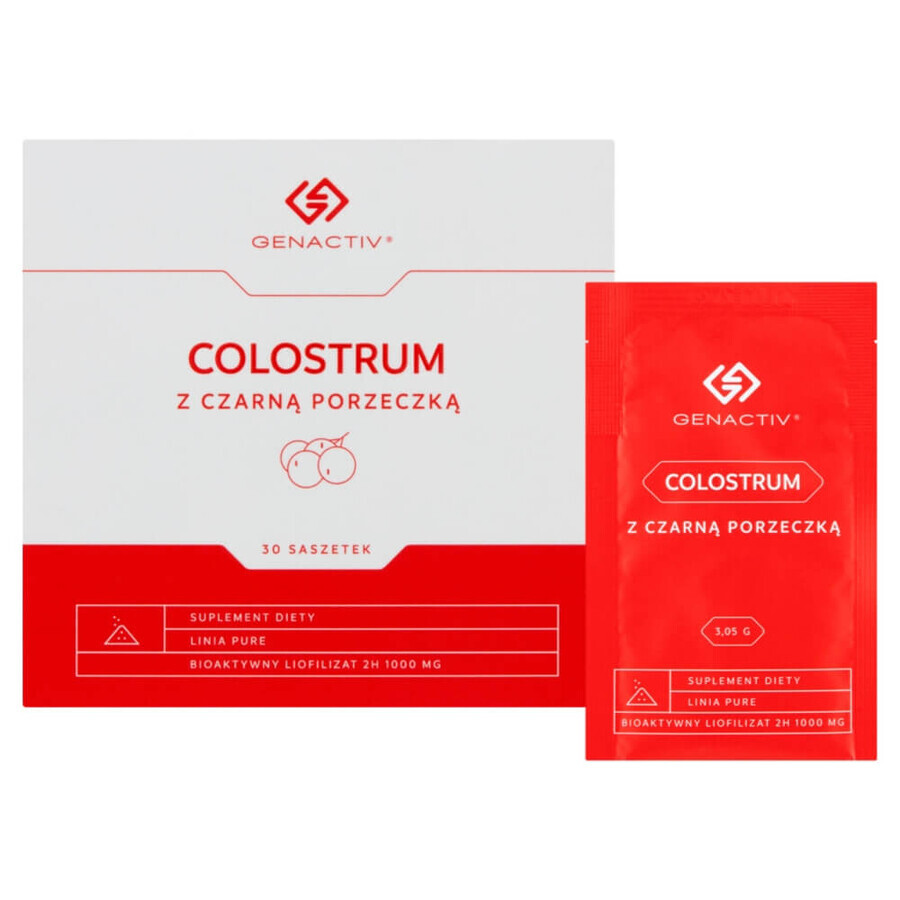 Genactiv Colostrum au cassis, poudre, 3 g x 30 sachets