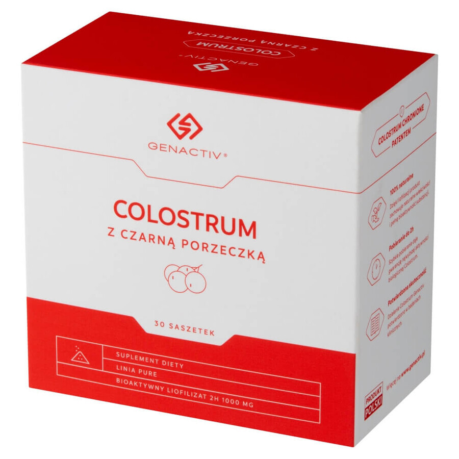 Genactiv Colostrum au cassis, poudre, 3 g x 30 sachets