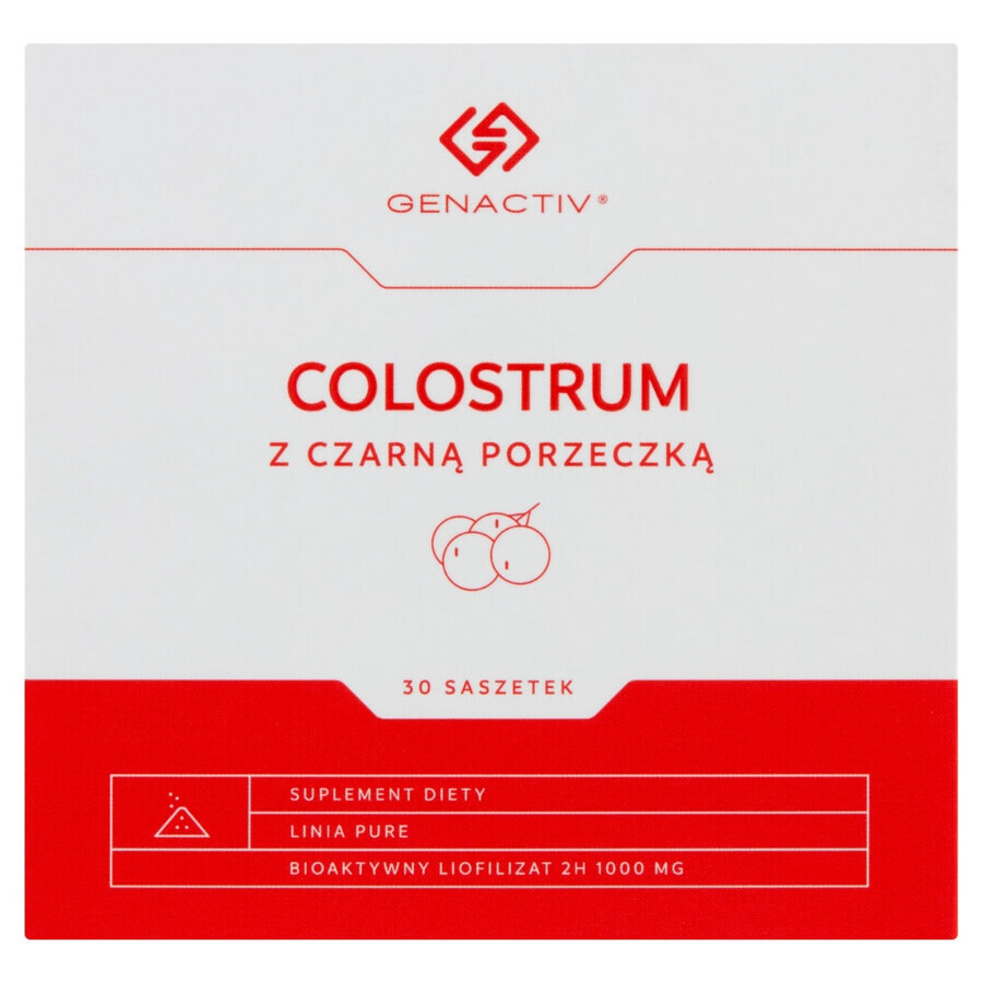 Genactiv Colostrum au cassis, poudre, 3 g x 30 sachets