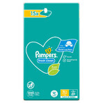 Pampers Fresh Clean, lingettes humides, 15 x 80 pcs