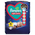 Pampers Night Pants, diapers, size 6, 15+ kg, 19 pcs