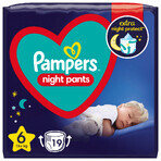 Pampers Night Pants, diapers, size 6, 15+ kg, 19 pcs