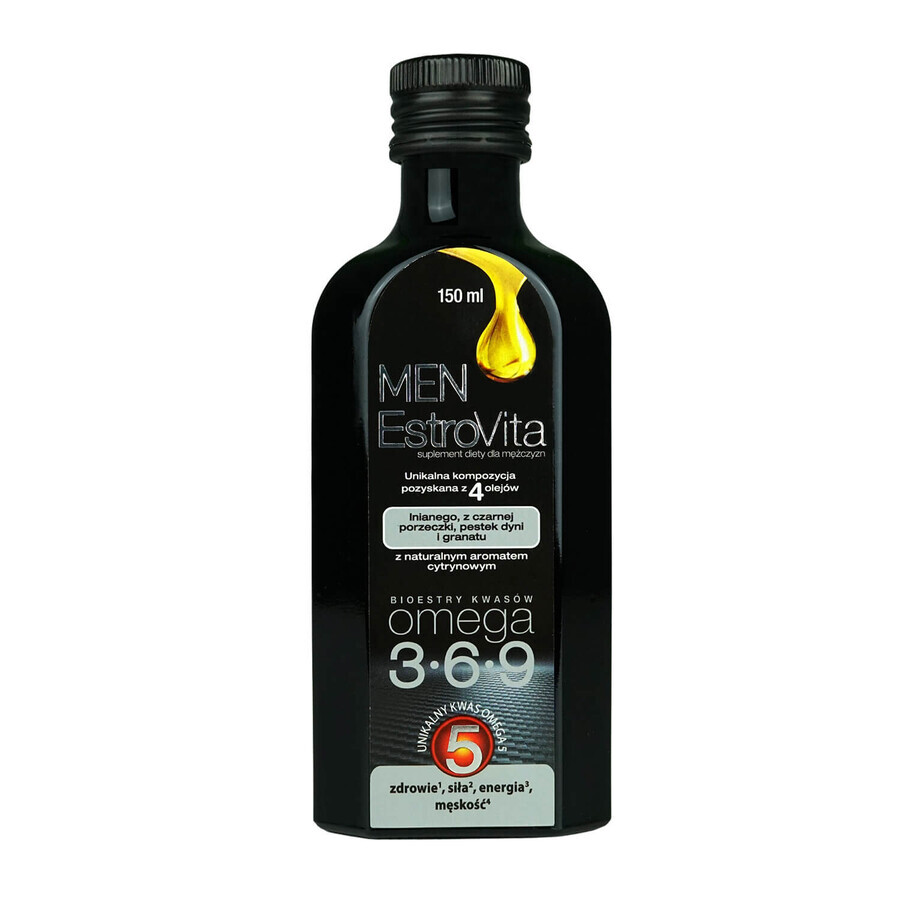 EstroVita Men, Esters d'acides gras oméga 3-6-9, 150 ml