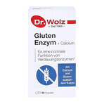 Gluten enzymes + calcium, gluten enzymes + calcium, 60 capsules