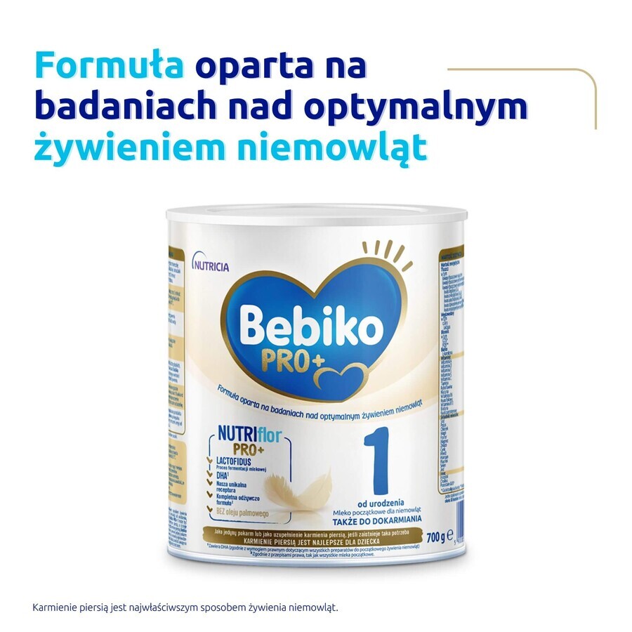 Bebiko Pro+ 1 Nutrriflor Pro+, lait infantile, dès la naissance, 700 g