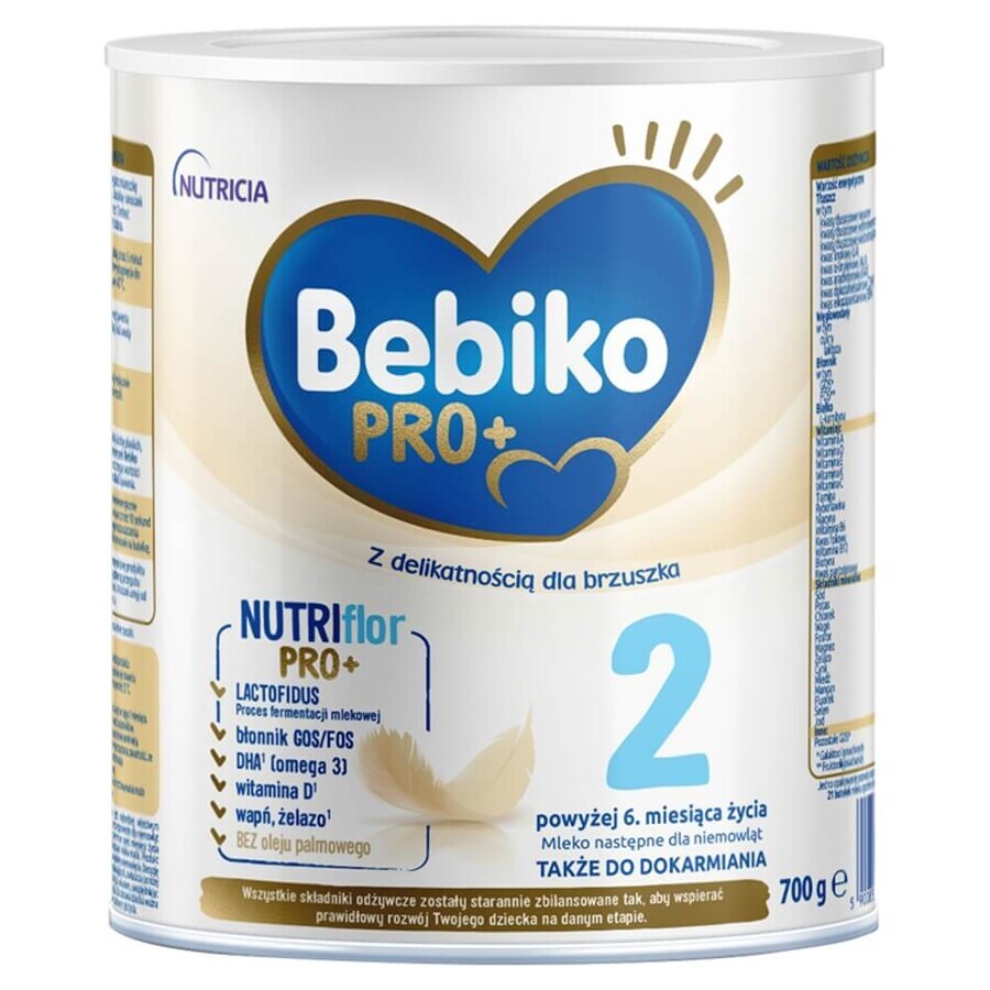 Bebiko Pro+ 2 Nutriflor Pro+, lait de suite, plus de 6 mois, 700 g