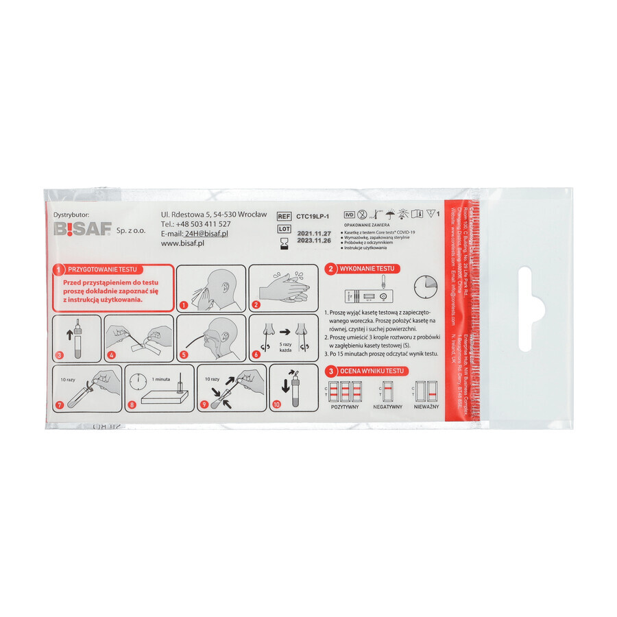 Bisaf, COVID-19 Ag Test, COVID-19 rapid antigen test, 1 pièce