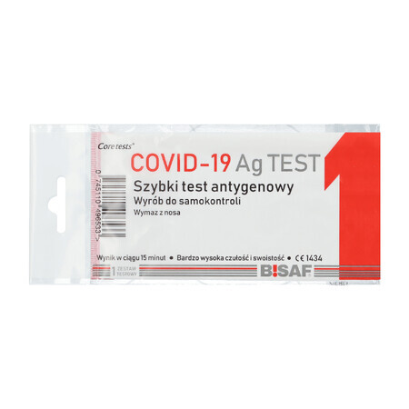 Bisaf, COVID-19 Ag Test, COVID-19 rapid antigen test, 1 pièce