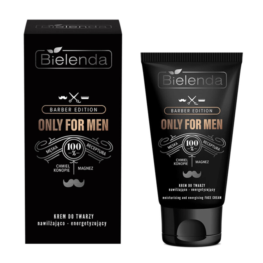 Bielenda Only For Men Barber Edition, 3-en-1 nettoyant pour le visage, pâte-masque de gommage, 150 g