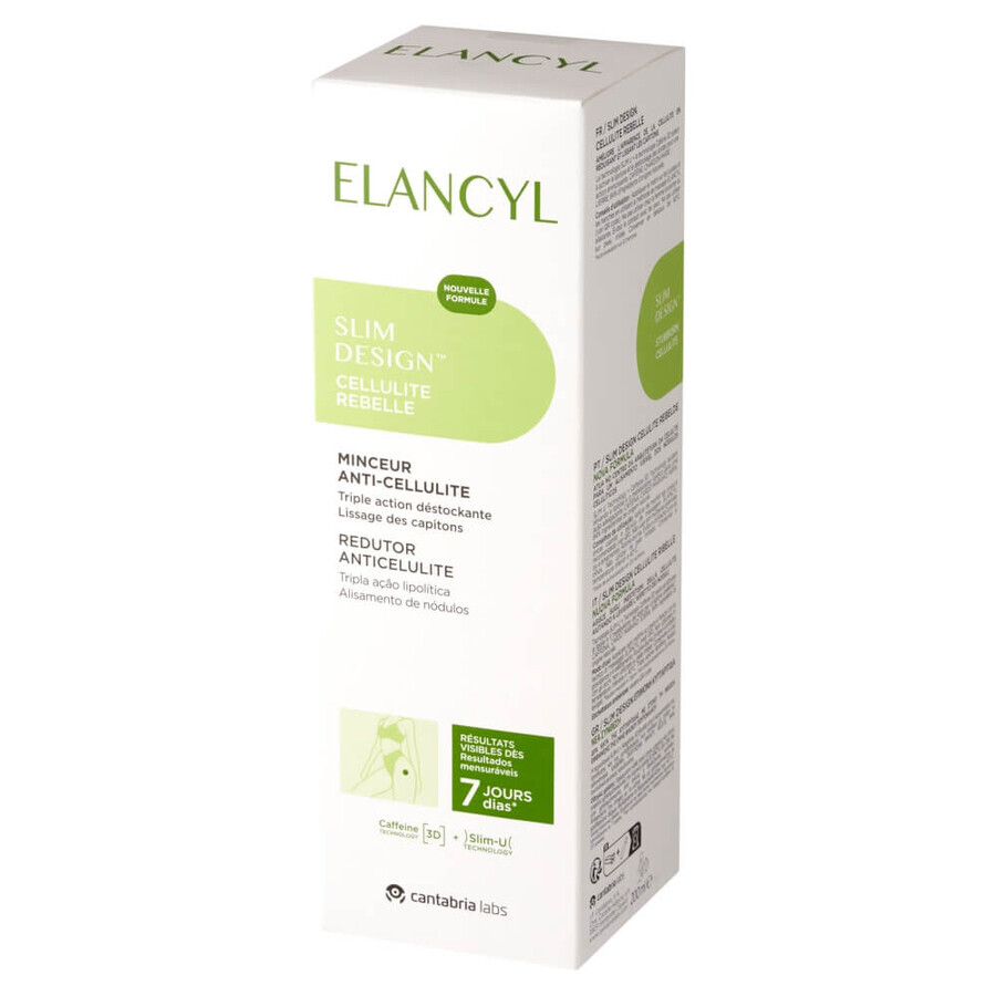 Elancyl Slim Design, crème pour le corps contre la cellulite tenace, 200 ml