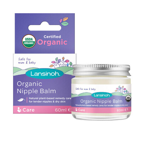 Lansinoh, organic nipple balm, 60 ml