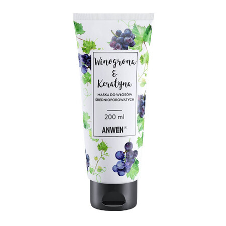 Anwen Raisins et Kératine, masque pour cheveux moyennement poreux, 200 ml