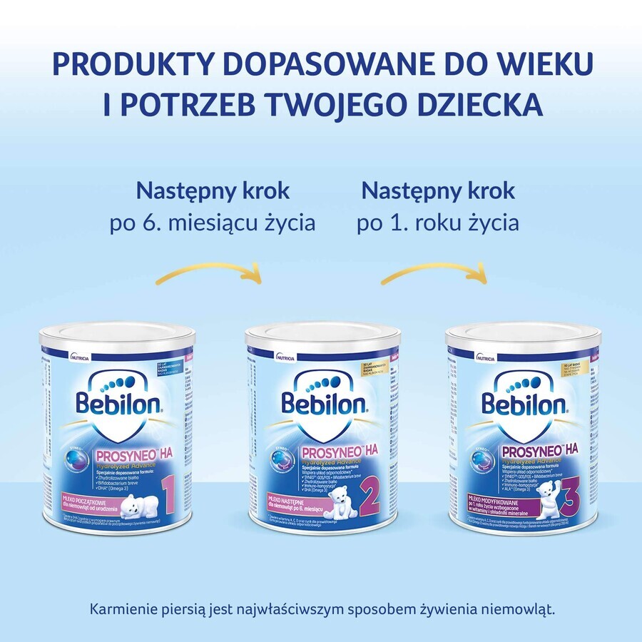 Bebilon Prosyneo HA Hydrolyzed Advance 1, lait infantile, dès la naissance, 400 g