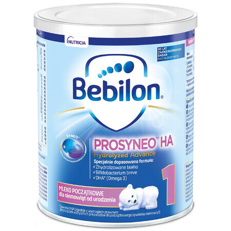 Bebilon Prosyneo HA Hydrolyzed Advance 1, lait infantile, dès la naissance, 400 g