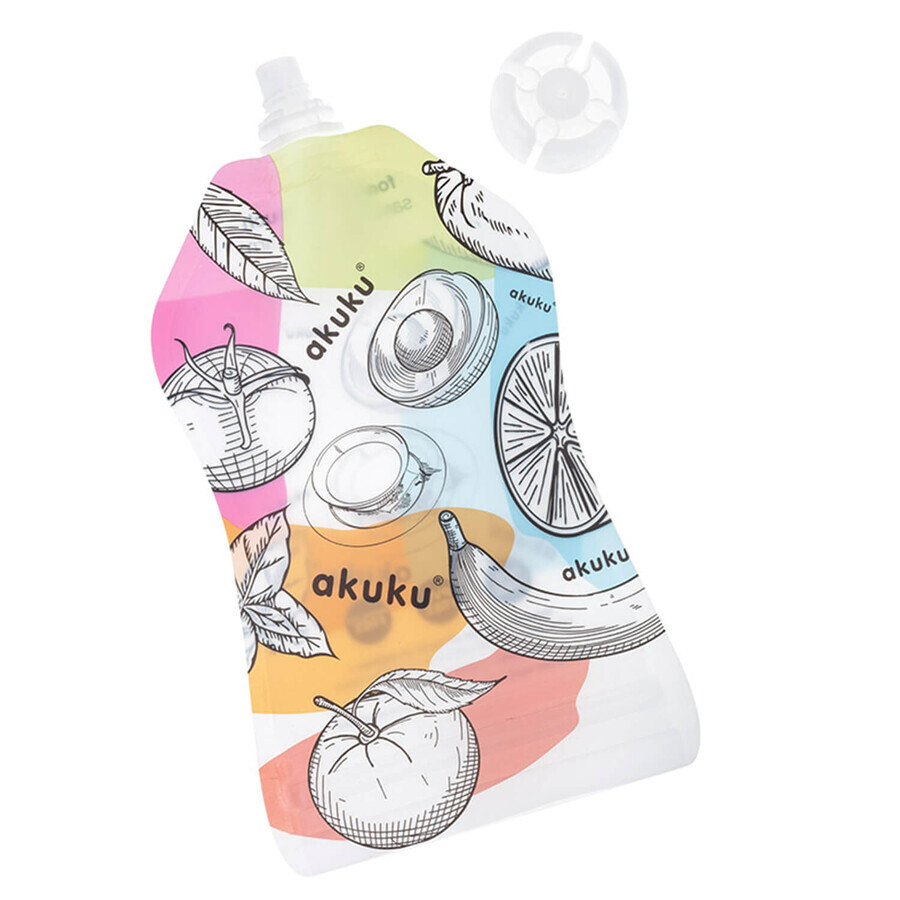 AKUKU, sachets alimentaires réutilisables, A0056, 5 x 150 ml