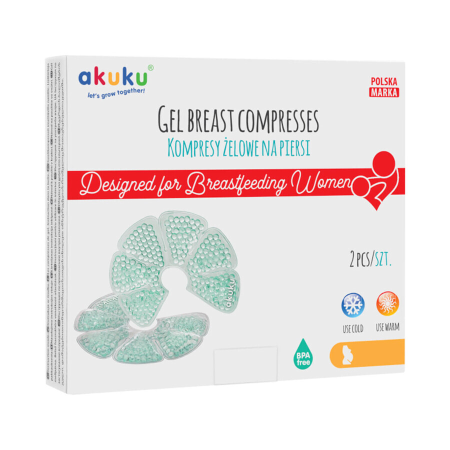 AKUKU, compresses de gel pour les seins, A0537, 2 pièces