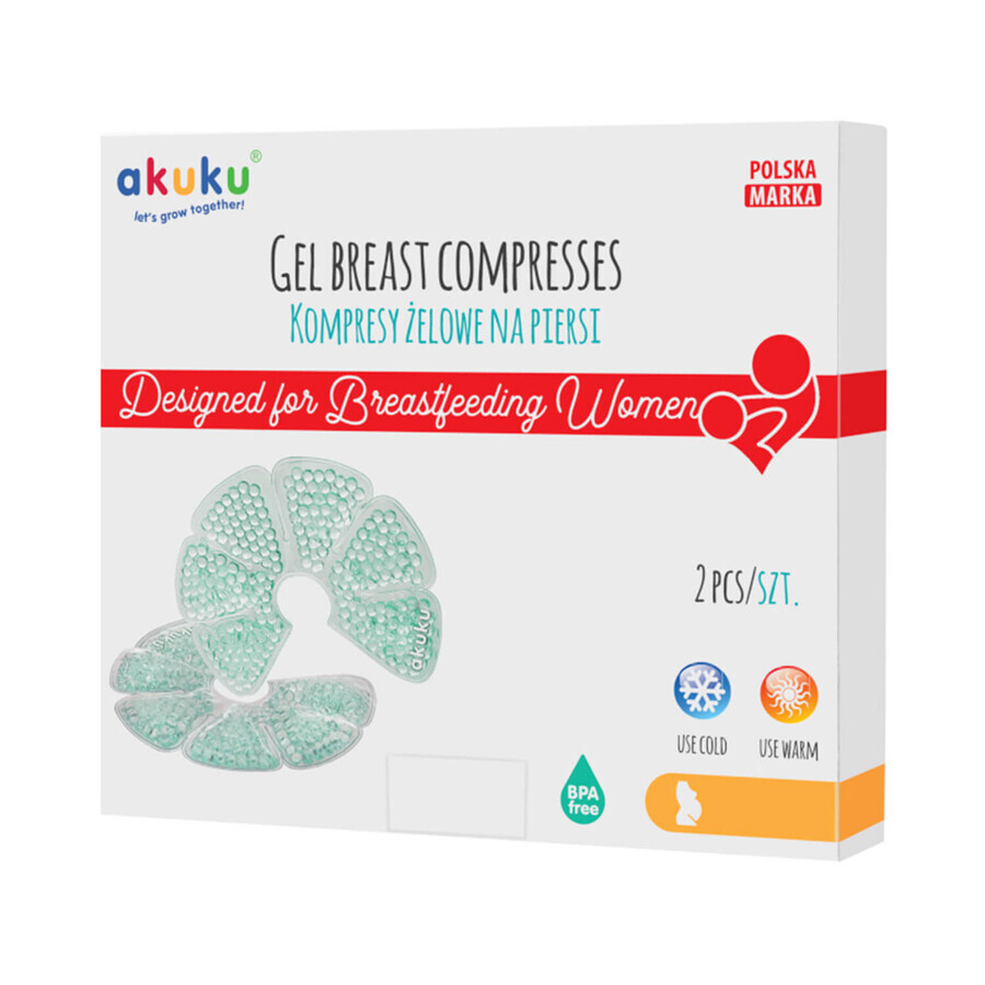 AKUKU, compresses de gel pour les seins, A0537, 2 pièces