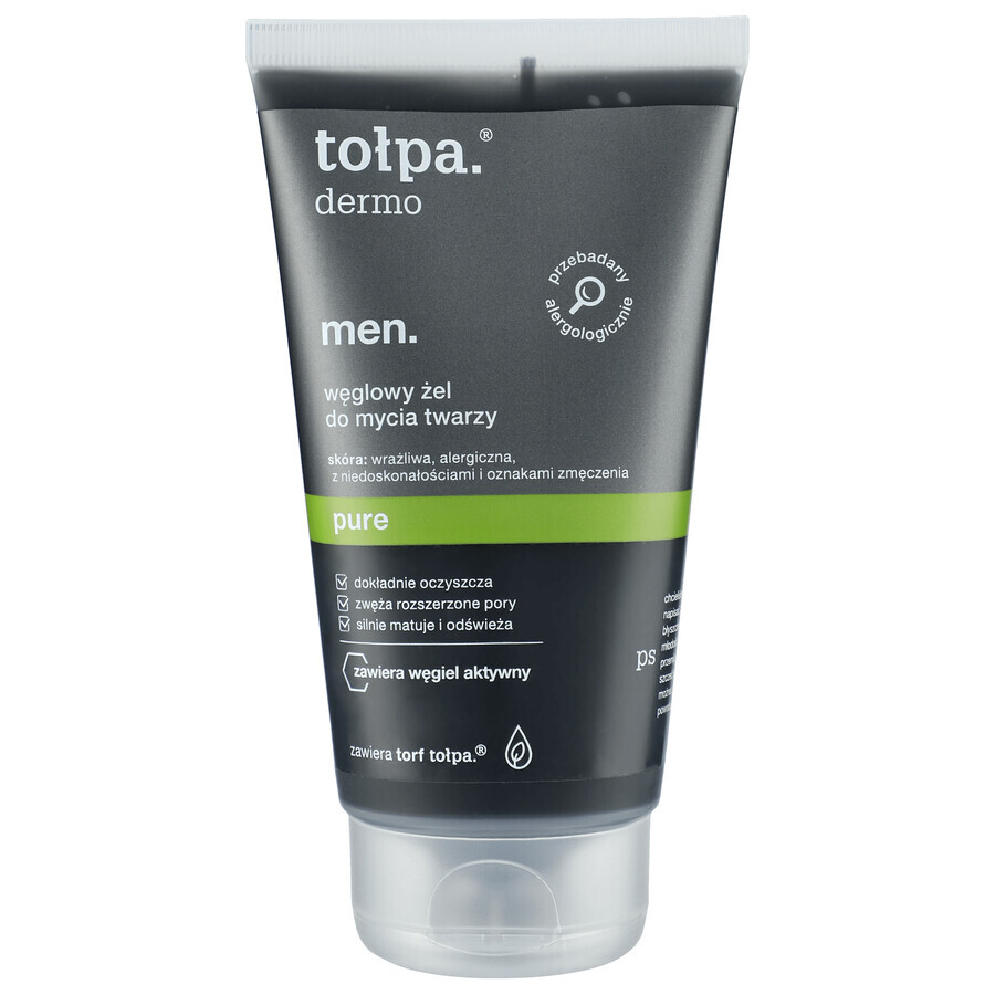 Tolpa Dermo Men Pure, scrub purificator cu cărbune împotriva punctelor negre, 100 ml