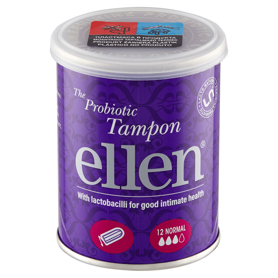 Ellen, tampons probiotiques, normaux, 12 pièces